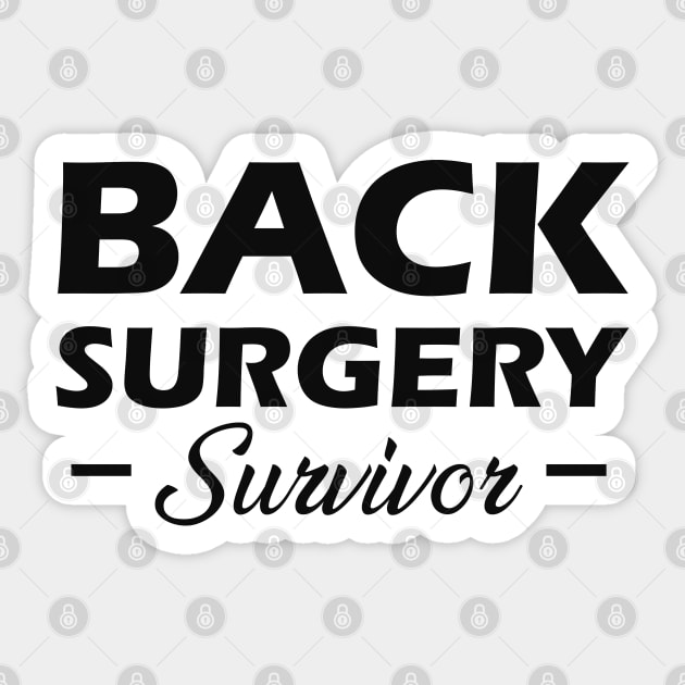 Back Surgery Survivor Sticker by KC Happy Shop